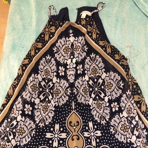 Dress Barn navy and tan floral dress